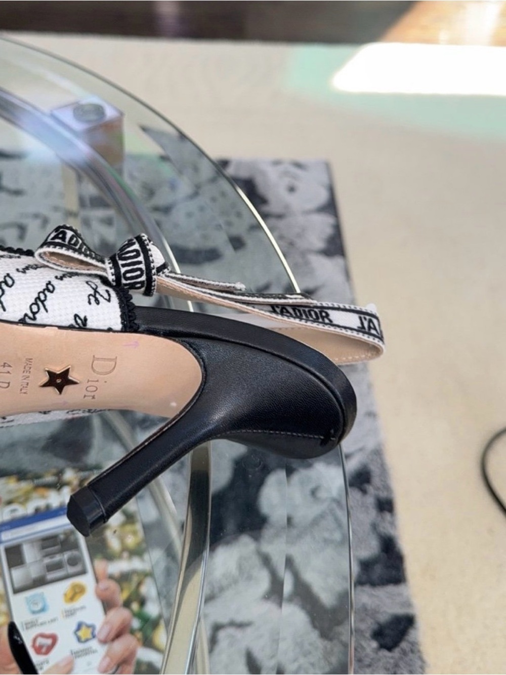 Dior Canvas Slingback Pumps - Picture 5 of 6